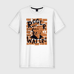 Футболка slim-fit Rodger Waters Pink Floyd рок, цвет: белый