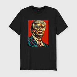 Футболка slim-fit Дональд Трамп президент, цвет: черный