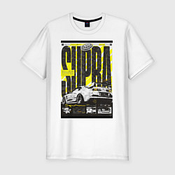 Футболка slim-fit Toyota Supra авто, цвет: белый