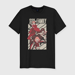 Футболка slim-fit Семья шпиона Spy X Family Форджеры, цвет: черный