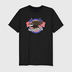 Футболка slim-fit United States of America, цвет: черный