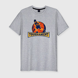 Футболка slim-fit Турнир по баскету, цвет: меланж