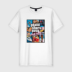 Футболка slim-fit Vice City, цвет: белый