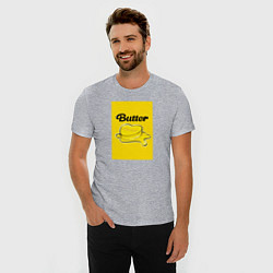 Футболка slim-fit Butter масло, цвет: меланж — фото 2