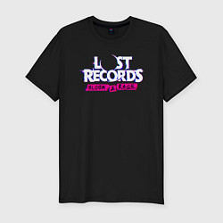 Мужская slim-футболка Lost records bloom and rage logo