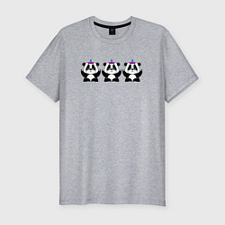 Футболка slim-fit Йоганутые пандароги, цвет: меланж