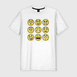 Мужская slim-футболка Smiles 3x3