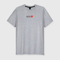 Футболка slim-fit BTS Сердечко, цвет: меланж