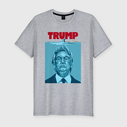 Футболка slim-fit Трамп - челюсти, цвет: меланж