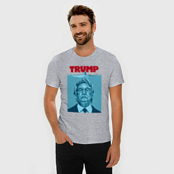 Футболка slim-fit Трамп - челюсти, цвет: меланж — фото 2