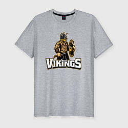 Мужская slim-футболка Vikings team