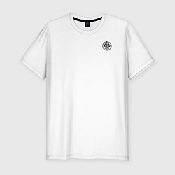 Футболка slim-fit За веру царя и святую триединую Русь малый КЦК чер, цвет: белый