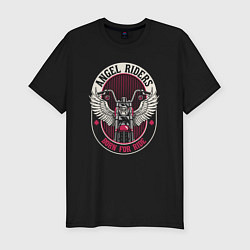 Футболка slim-fit Angel riders born for ride, цвет: черный