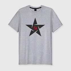 Футболка slim-fit Black star USSR, цвет: меланж