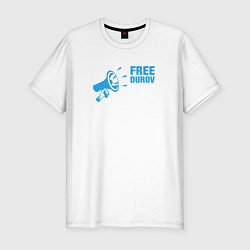 Футболка slim-fit Free Durov, цвет: белый