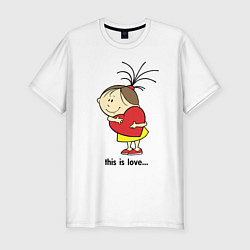 Футболка slim-fit This is love, цвет: белый