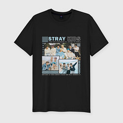 Футболка slim-fit Stray kids ot8, цвет: черный