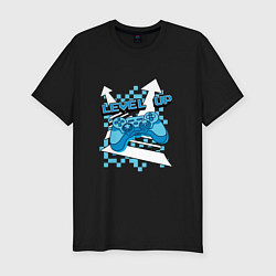 Футболка slim-fit Повышая уровень, цвет: черный