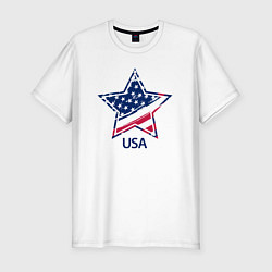 Мужская slim-футболка Star - USA