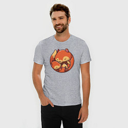 Футболка slim-fit Fox family, цвет: меланж — фото 2