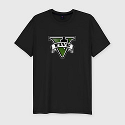 Футболка slim-fit Grand Theft Auto V logo, цвет: черный