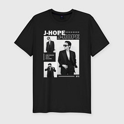 Футболка slim-fit J-hope hosok bts, цвет: черный