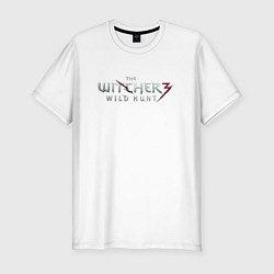 Мужская slim-футболка The Witcher 3 logo