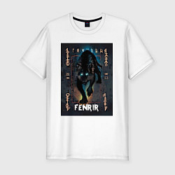 Мужская slim-футболка Fenrir black vinyl