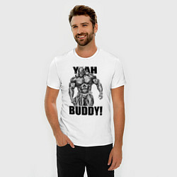 Футболка slim-fit Ronnie Coleman- yeah buddy, цвет: белый — фото 2