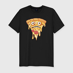 Мужская slim-футболка Pizza face