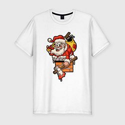 Футболка slim-fit Киллер Санта, цвет: белый
