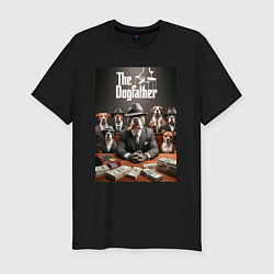 Футболка slim-fit Dog Corleone and his mafia, цвет: черный