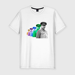 Мужская slim-футболка Pop art товарищ Сталин