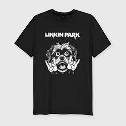 Футболка slim-fit Linkin Park rock dog, цвет: черный