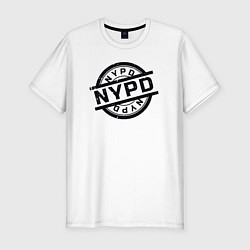 Футболка slim-fit New York police, цвет: белый