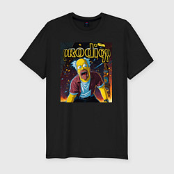 Футболка slim-fit Prodigy by Homer Simpson, цвет: черный