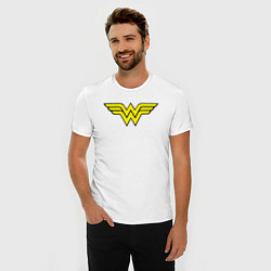 Футболка slim-fit Wonder woman logo, цвет: белый — фото 2