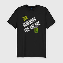 Футболка slim-fit Substance - remember you are one, цвет: черный