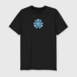 Футболка slim-fit Реактор Железного человека, цвет: черный