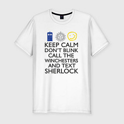 Футболка slim-fit Sherlock doctor, цвет: белый