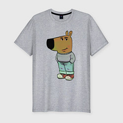 Футболка slim-fit Чиловый парень, цвет: меланж