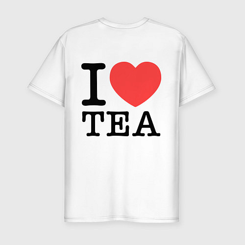 Мужская slim-футболка I love tea / Белый – фото 2