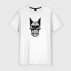 Футболка slim-fit Skull symbol, цвет: белый