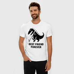 Футболка slim-fit Godzilla best friend, цвет: белый — фото 2