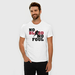 Футболка slim-fit Хоккей - нет крови нет фола, цвет: белый — фото 2