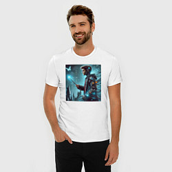 Футболка slim-fit Harry Potter with a magic wand - cyberpunk, цвет: белый — фото 2