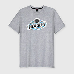 Мужская slim-футболка Play hockey