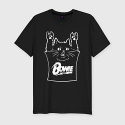 Футболка slim-fit David Bowie - cat rock, цвет: черный