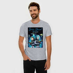 Футболка slim-fit Rick and Morty - space special forces, цвет: меланж — фото 2