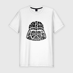 Футболка slim-fit Dark side, цвет: белый